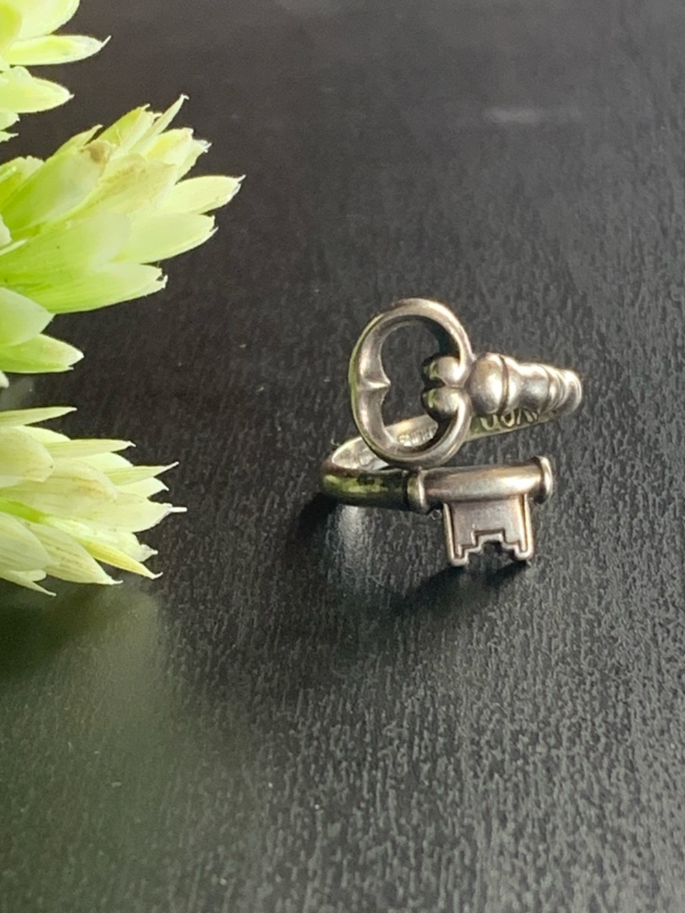 Avon Sterling Skeleton Key Silver Ring 1976 Vintage The Secret Key